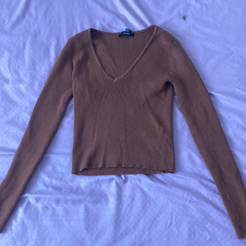 Brown Forever 21 Crop Top